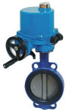 Затвор дисковый поворотный ABRA Ду100 Ру16 BUV-VF863D, межфланцевый, корпус - чугун, диск - нержавеющая сталь, с электроприводом, NBR в Набережных Челнах