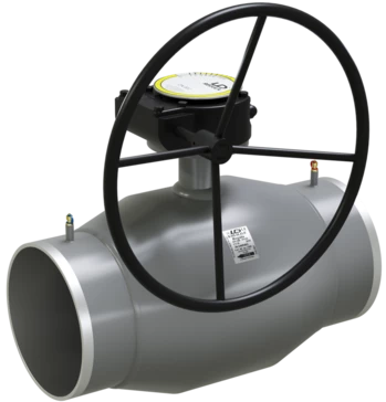 Кран шаровый LD КШЦПР Gas 080.025.П/П.03. из стали 09Г2С Ду80 Ру2,5МПа с редуктором в Набережных Челнах